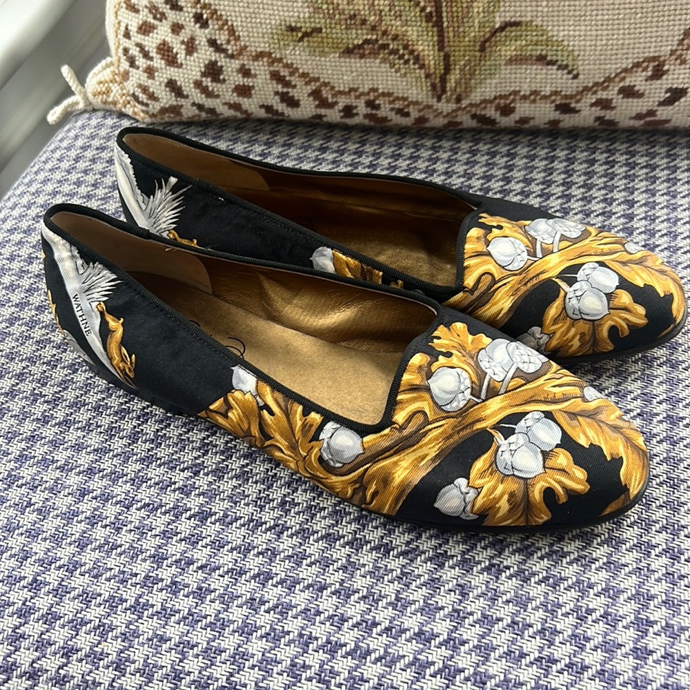 Wathne silk flats size 8